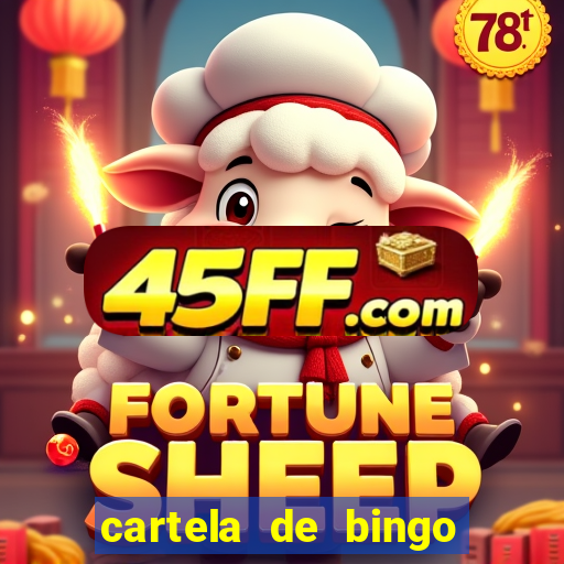 cartela de bingo pra imprimir